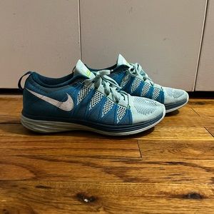 Nike Flyknit Lunar 2 Sneakers - Blue - Size 7.5